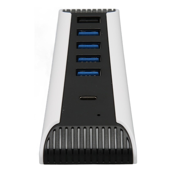 5-porttinen USB-nopean laajennushubi, 4x USB 2.0, 1x USB-pikalatausportti, 1x USB C Plug and Play USB-hubi PS5:lle