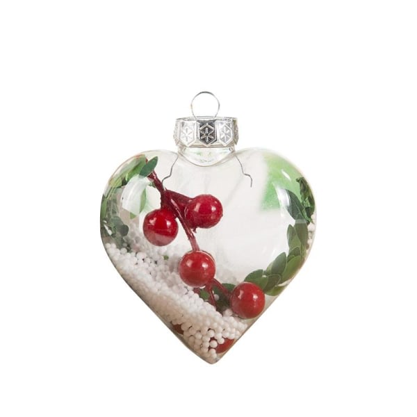5 Styck Juldekoration Ball Transparent Bauble Hängande bollar 5st-F