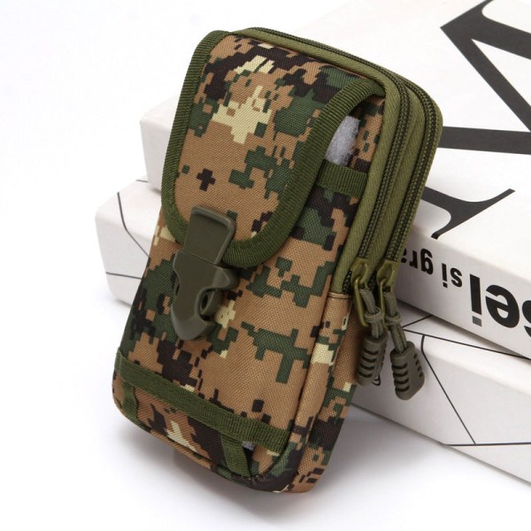 Män kvinnor Fanny Pack Midjeväska Bälte Bälte Slitstarkt Byggarbetsplats Taktiskt hängande Mobiltelefon Camouflage 2