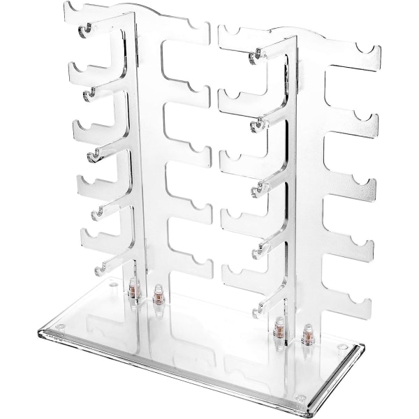 2-rads solbrillerstativ Holder Briller Display Stativ Transparent