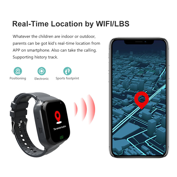 Ur 4G Videoopkald Mikro Stemmechat Tovejs Tale IP67 Vandtæt HD Kamera Dobbelt Højttaler Ur