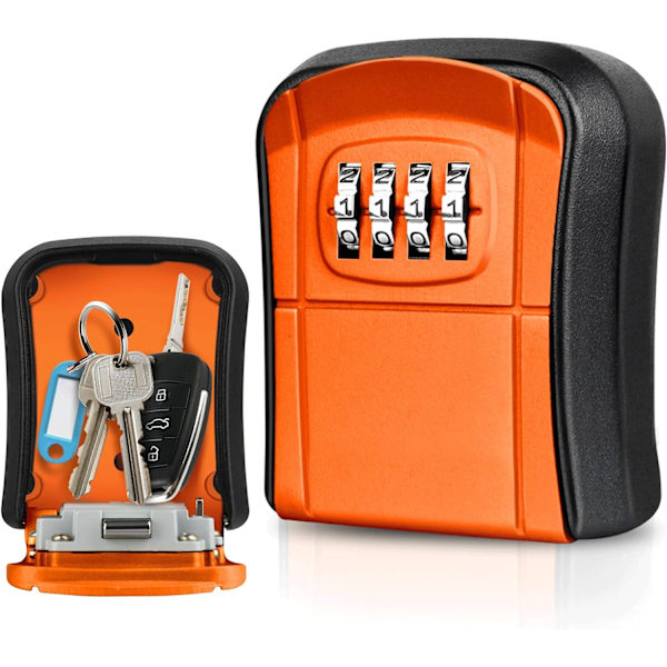 Väggmonterad nyckellåda Mini Outdoor Safe with Resetable 4-Digit Co