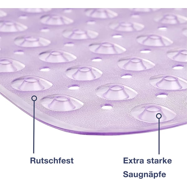 Anti-homela liukueste-kylpymatto, extra pitkä, imukupilla purple