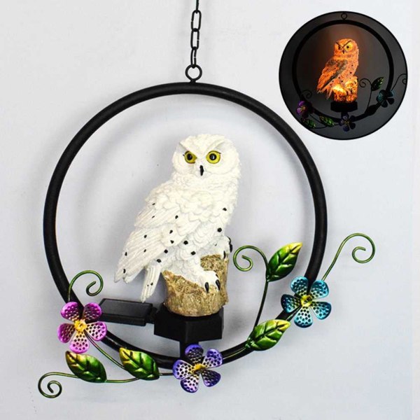 Solar dekorativa trädgårdsljus, Creative Owl Garden Lantern IP55