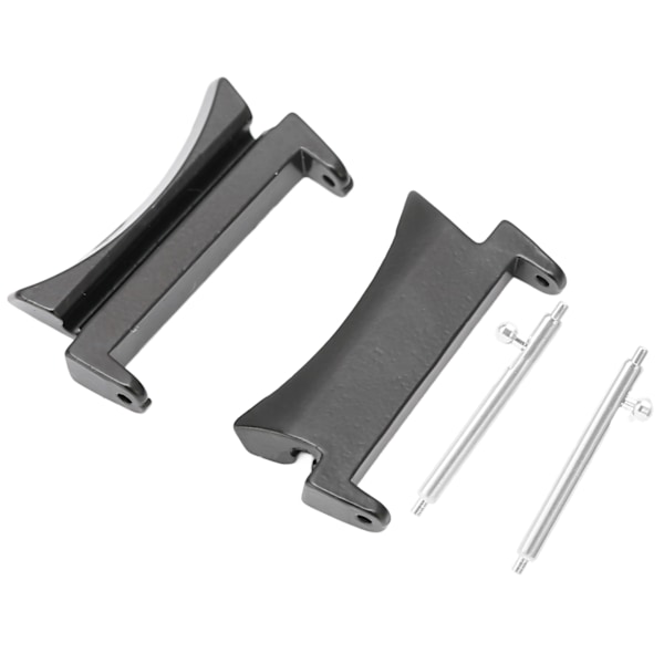 1 par/sett adapter for remkobling i rustfritt stål for Galaxy Watch 4-klokkebånd, svart