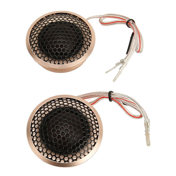 2 stk. Bil Tweeter 25mm 150W Rose Gull Metall Aluminium 2-veis System Mikro Dome Bil Tweeters for Bil