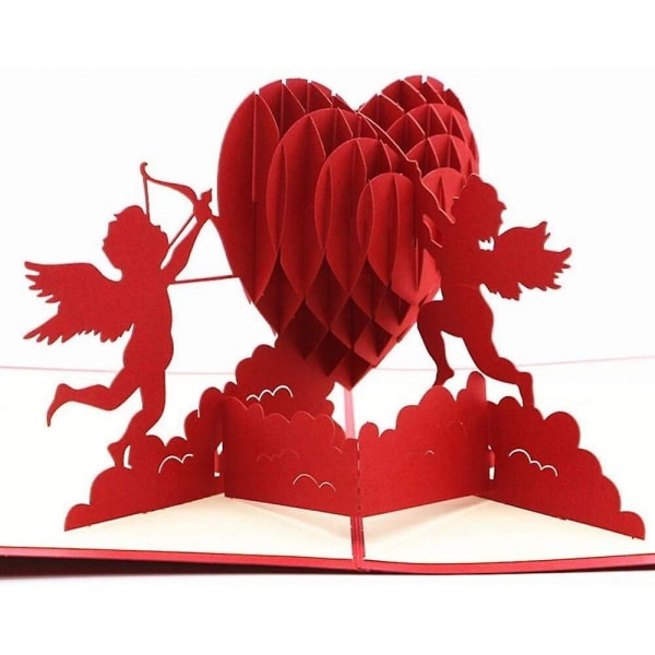 Cupidon onnittelukortti, 3d Cupid-ponnahduskortti, romanttinen rakkaus