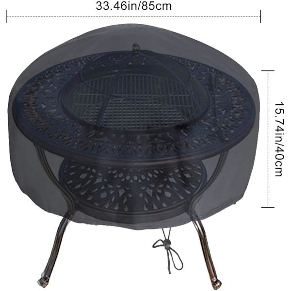 Peite. Outdoor Fire Bowl Cover Vedenpitävä Heavy Duty