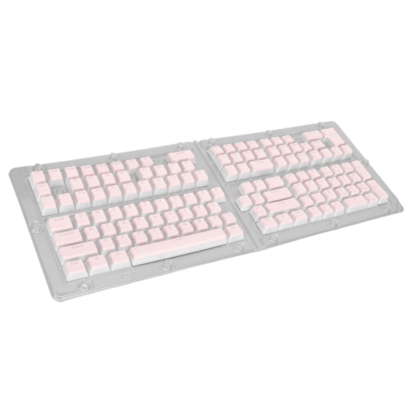 Tangentbordstangenter 129 Tangenter Pudding Transparent OEM Höjd PBT Tvåfärgsformsprutning DIY Tangentbordstangenter Rosa