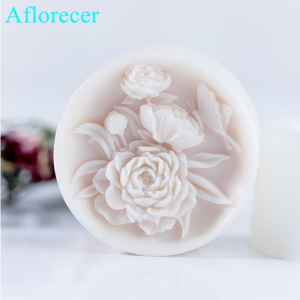 Blomma handgjord tvål form DIY molds