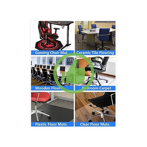 5 st 2 tum svarta kontorsstolshjul Byte - Kontorsstolshjul Heavy Duty ersättning för trägolv/matta