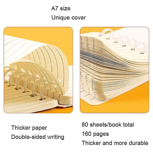 3 set A7 sido flip loop bokficka Mini Notebook Dagbok