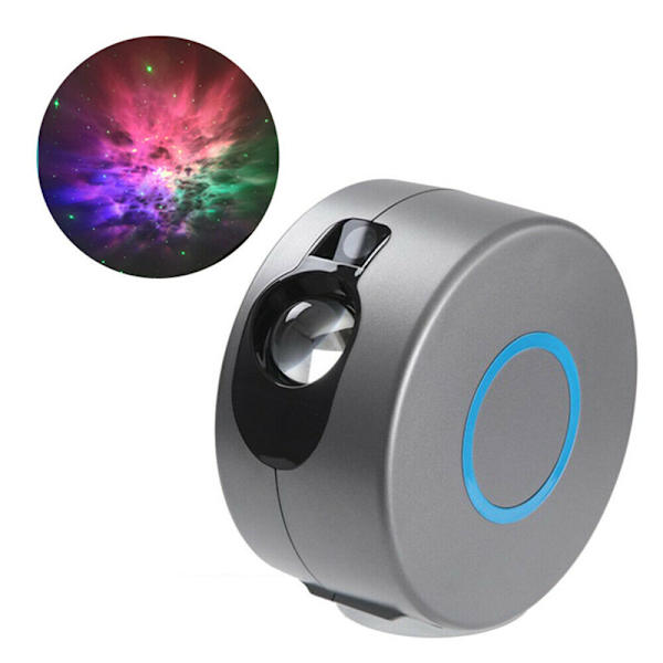 Fjernkontroll Stjerneprojektor, Galaxy Nattlys, USB Lampe for Hjem, Bar, Kafé, Restaurant, Bryllup, Fest, Dekorasjon Grå gray