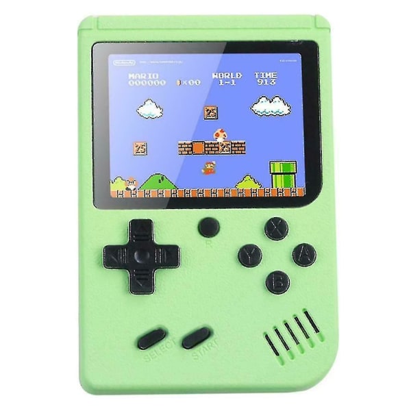 Two Player Gameboy Inbyggd 500 Classic Game Retro Video Game Console Green