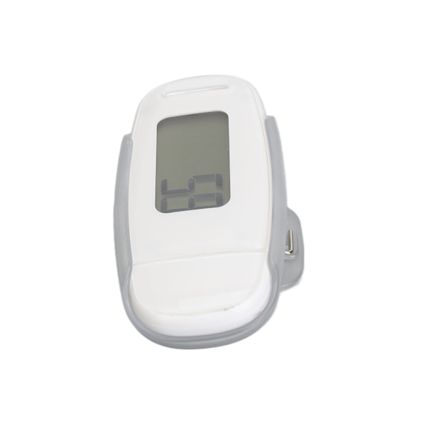 Stegräknare Stor LCD-skärm USB Uppladdningsbar Exakt Portabel Lättviktig Pedometer med Snodd för Kvinnor Män Barn Vit