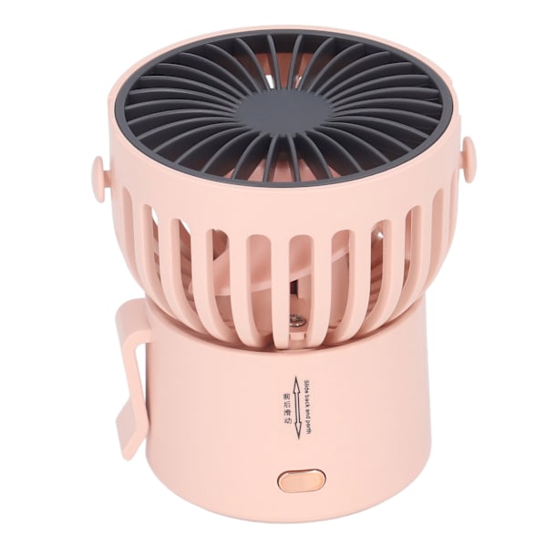 Halsvifte 3.5W 3 Moduser 45 Grader Opp og Ned USB-Lading Håndfri Bærbar Halsvifte for Hjemmekontor Reise Rosa