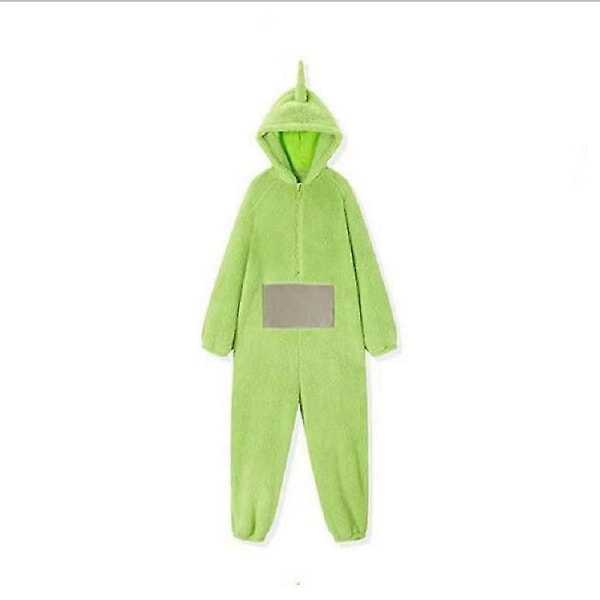 Hem 4 färger Teletubbies Cosplay för vuxen Rolig Tinky Winky Anime Dipsy Laa-laa Po Mjuk långärmad bit Pyjamas kostym green S