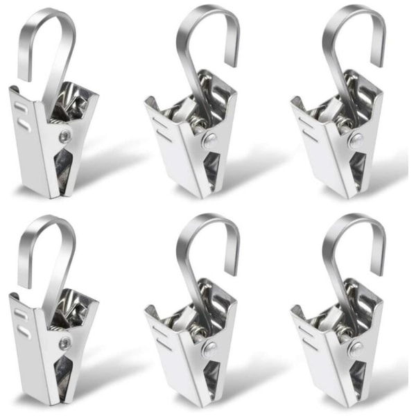 Metall Gardinkrokar Gardinkrokar Gardintillbehör 0,4cm Bredd, 40st