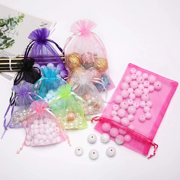 100 kpl 4x6 tuumaa (10x15cm) Vetolangallinen Organza Korut Suosio P
