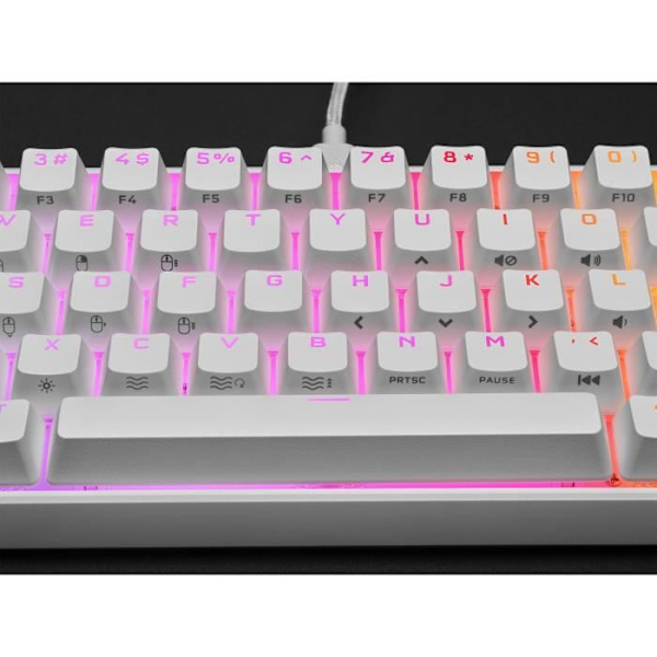 Corsair Keyboard K65 RGB Mini 60 % Mechanical Gaming White (CH-9194110-Fr)