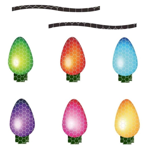 Magneettiset tarrat Auton magneettiset tarrat Joulupukki Valolamppu heijastavat tarrat Small Light Bulb Combination*2