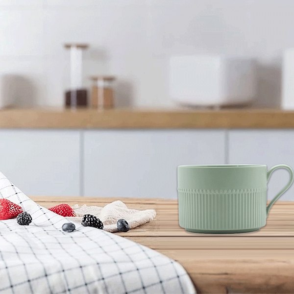 250ml keramisk kaffekopp, enfärgad tekopp, vacker och green