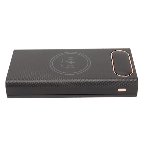 6x21700 Lader Batteriboks Sveisefri Powerbank Boks Kit DIY Batterilader Etui med 22.5W Hurtiglading 15W Trådløs Lading Svart