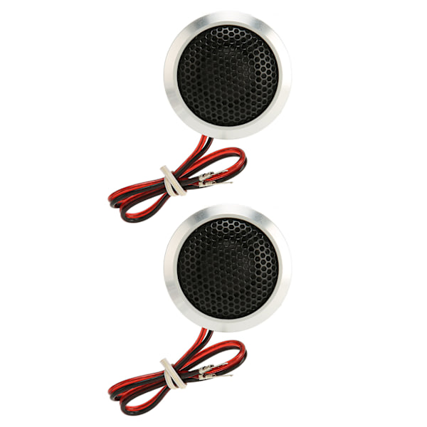 2 stk. 150W Dome Tweeter 2-vejs System Høj Følsomhed Sølv Sort Dome Audio Tweeter til Bil Audio Systemer