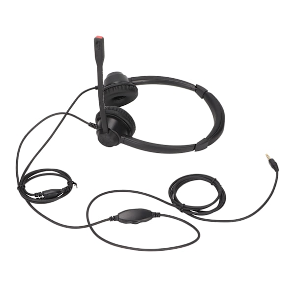 Call Center Headset med Støjreducerende Mikrofon, Understøtter Justering af Højttalerlydstyrke, 3,5 mm Business Headset