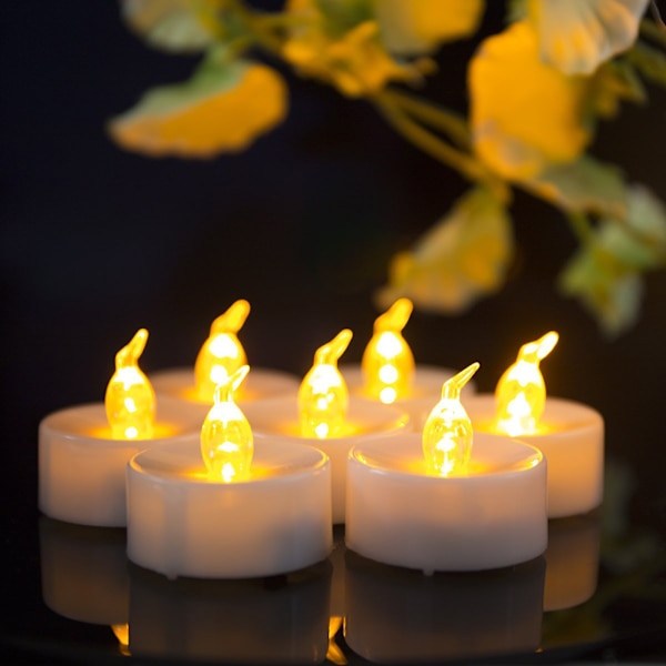 12 STK Flammeløse LED fyrfadslys, realistiske og lyse, flimrende lange, perfekt fest, bryllup, fødselsdag, gaver Hom