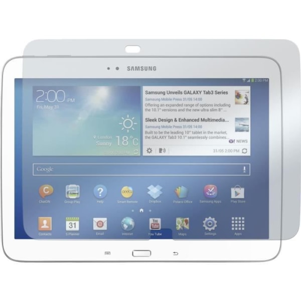 2 x Samsung Galaxy Tab 3 10.1 mat skærmbeskytter