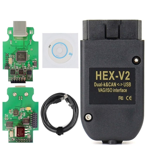 Högkvalitativ HEX V2 Obd2 Scanner VAGCOM 20.4.2 VAG English