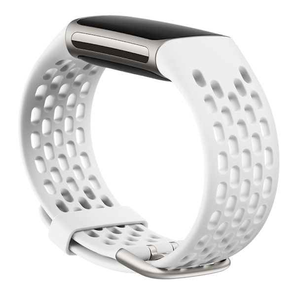 INF Fitbit Charge 5 armband sport silikon 3-pack Turkos/Korall/Vit