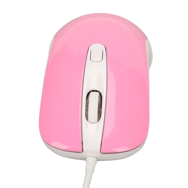 Kablet Gaming Mus RGB Bakgrunnsbelyst 3500DPI 4 Knapp Ergonomisk Design Kablet Datamus Rosa