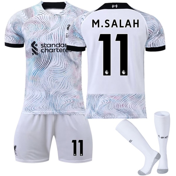 22 Liverpool tröja bortamatch NO. 11 Salah tröja set #XS