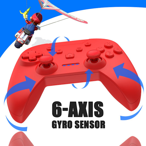 Langaton Gamepad Joystick -peliohjain NS Nintendo Switch Pro -konsoliin, punainen