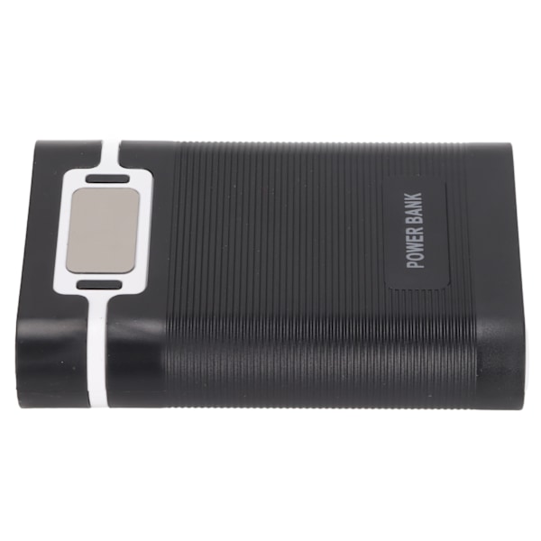 DIY Mobil 18650 Batteriladdare Powerbank 4 Batteriers Kapacitetsbox Micro Input 2-vägs Laddning med LCD-Display Svart