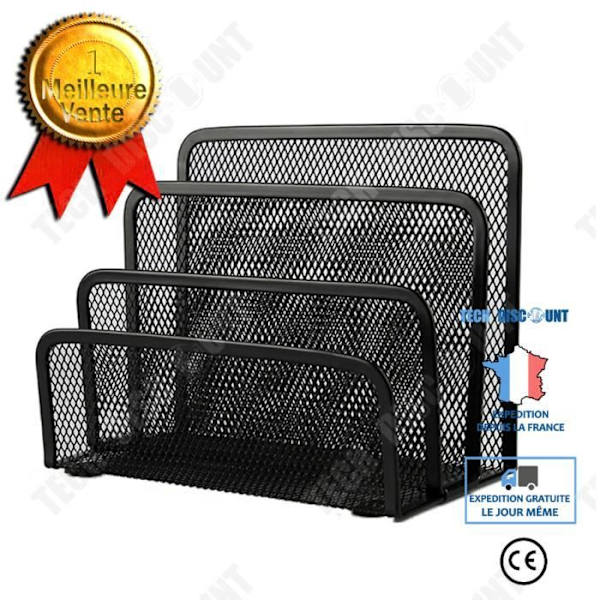 TD® Kontor-filoppbevaringsstativ Desktop-filmappe i metallnett i flere lag