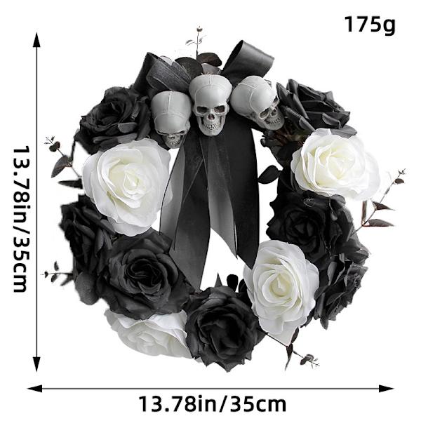 Halloween Moon Cat Garland Door Hängsmycke Festival Döda Grenar Växter Nymåne Halloween Dekoration Black and white ghost head