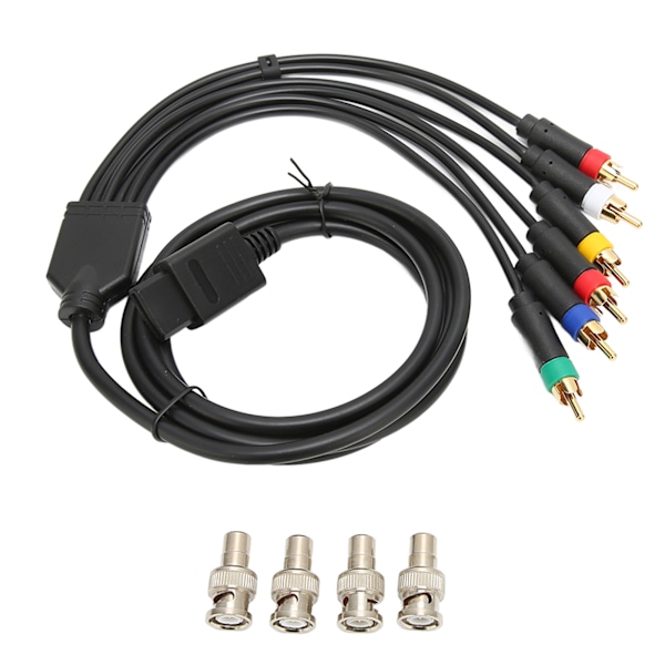 RGB RGBS Multifunktionell Kompositkabel Hög Flexibilitet Mjuk Stabil Komponent AV-kabel med 4 BNC-huvuden