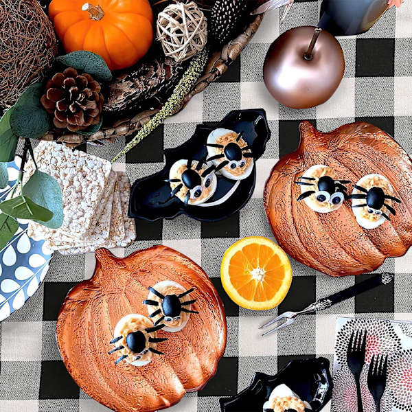 Ruudulliset pöytäliinat Halloween Ruudulliset pöytäliinat mustavalkoinen