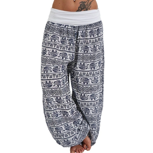 Kvinder Casual Løse Hippy Yoga Harem Bukser Høj Talje Yoga Bukser rød red L