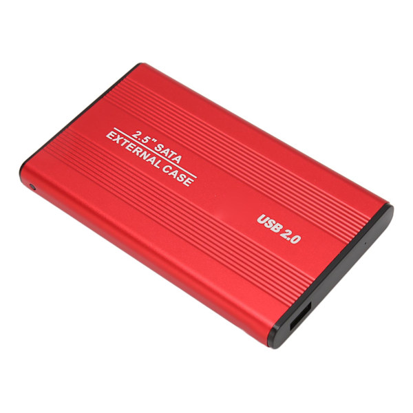 Extern hårddisk 2.5 tum Slim USB 2.0 Höghastighets Plug and Play Mobil hårddisk för dator PC Resa Röd 500GB