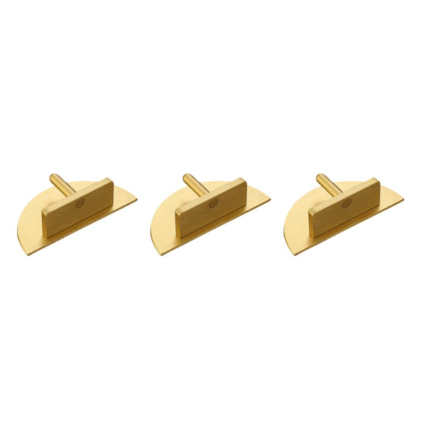 1/2/3 Halvmåne Trækskab Håndtag Skuffe Trækknop Køkken Gold 9.8x4.9cm 3Set