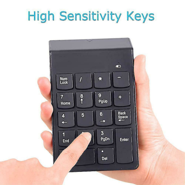 18-talls Trådløst Bluetooth Numerisk Tastaturutvidelse Numpad