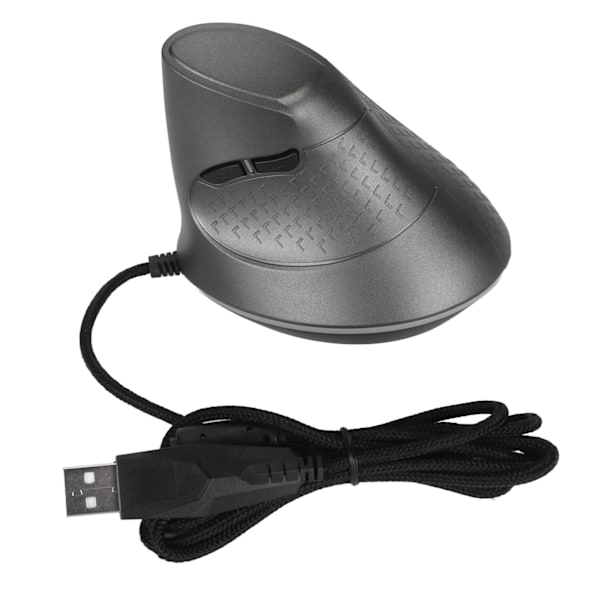 Vertikal Mus 7 Programmerbare Knapper RGB 11 Lysmoduser Justerbar DPI Kablet Ergonomisk Vertikal Mus for Spillere Grå