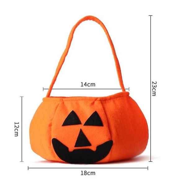 2 st Halloween pumpa påse Bärbar tredimensionell non-woven