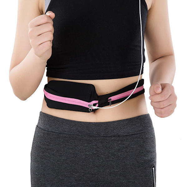 Herre og dame Fanny Pack Midjeveske Mobiltelefon Vanntett Tyverisikker Mobiltelefon Nærpassende Sport AB3-7 sky blue
