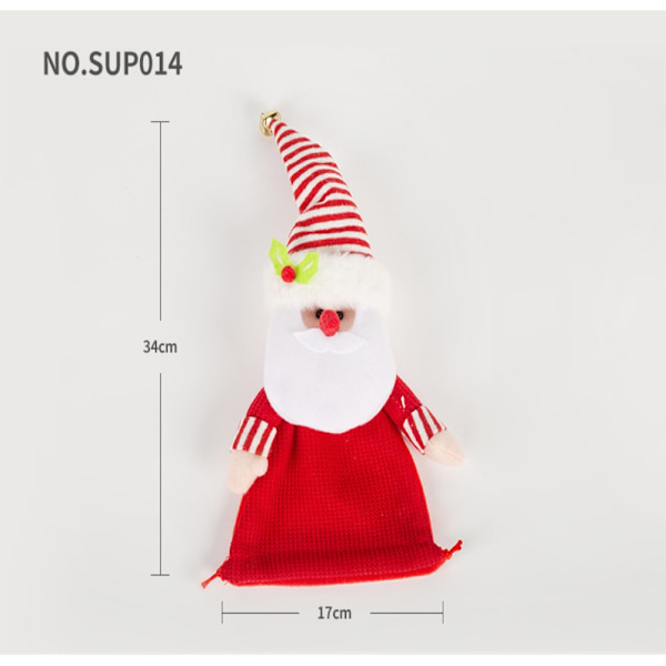 Julemanden Snemand Elg Æblepose Gavepose