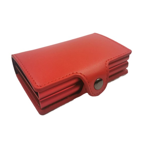 Dobbelt Anti-Theft Wallet RFID-NFC Sikker POP UP-kortholder (rød)